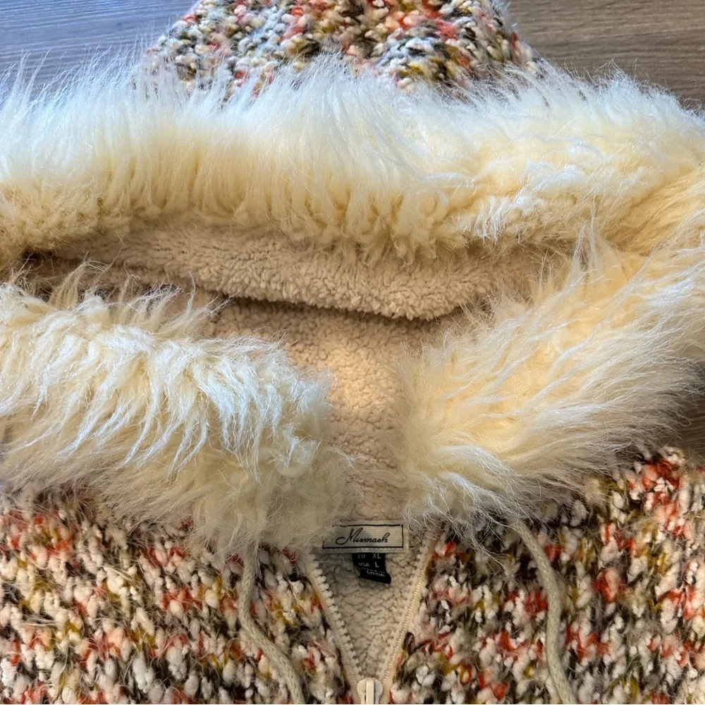 Mismash Multicolored Spain Crochet Mohair Zip Hoodie Lightweight Sweater Jacket